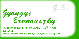 gyongyi brunovszky business card